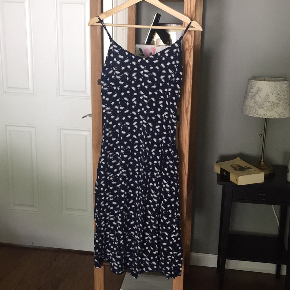 Navy blue midi sundress